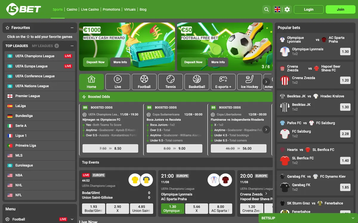 LSbet Casino — «Главная», снято из страны Италия