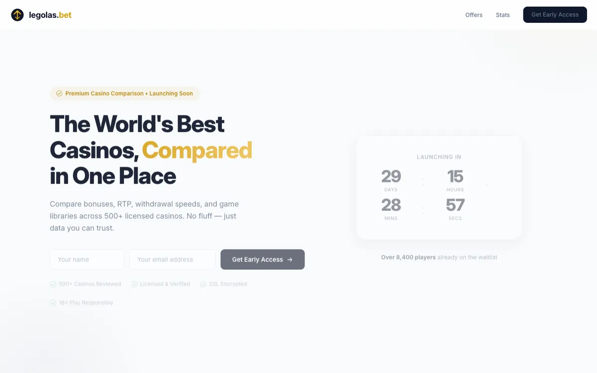 LegolasBet Casino — Sign-up, captured from Finland