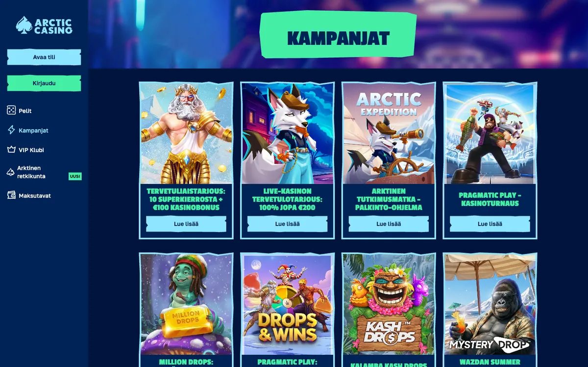 Arctic Casino — «Акции», снято из страны Финляндия
