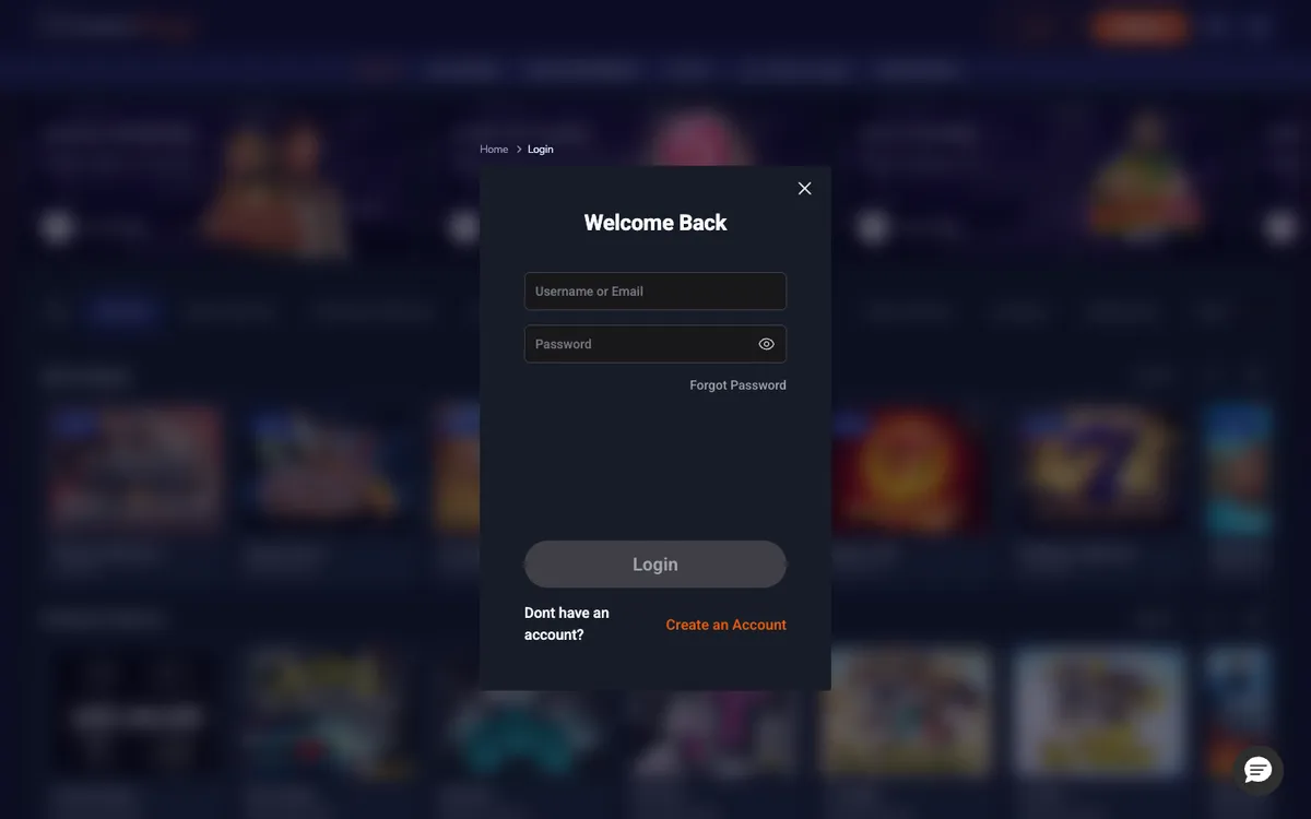 CasinoMega — Sign-up, captured from Austria