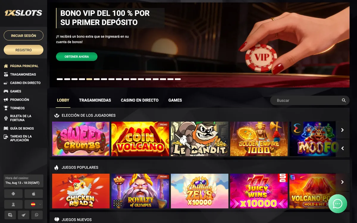 1xSlots Casino — Home page, captured from Bulgaria