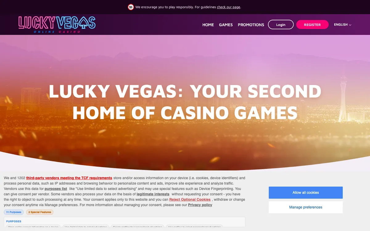 Lucky Vegas Casino — «Акции», снято из страны Япония