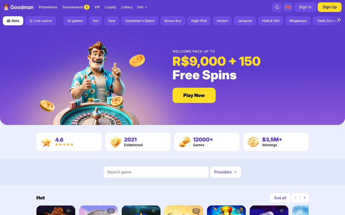 Goodman Casino — «Главная», снято из страны Южно-Африканская Республика