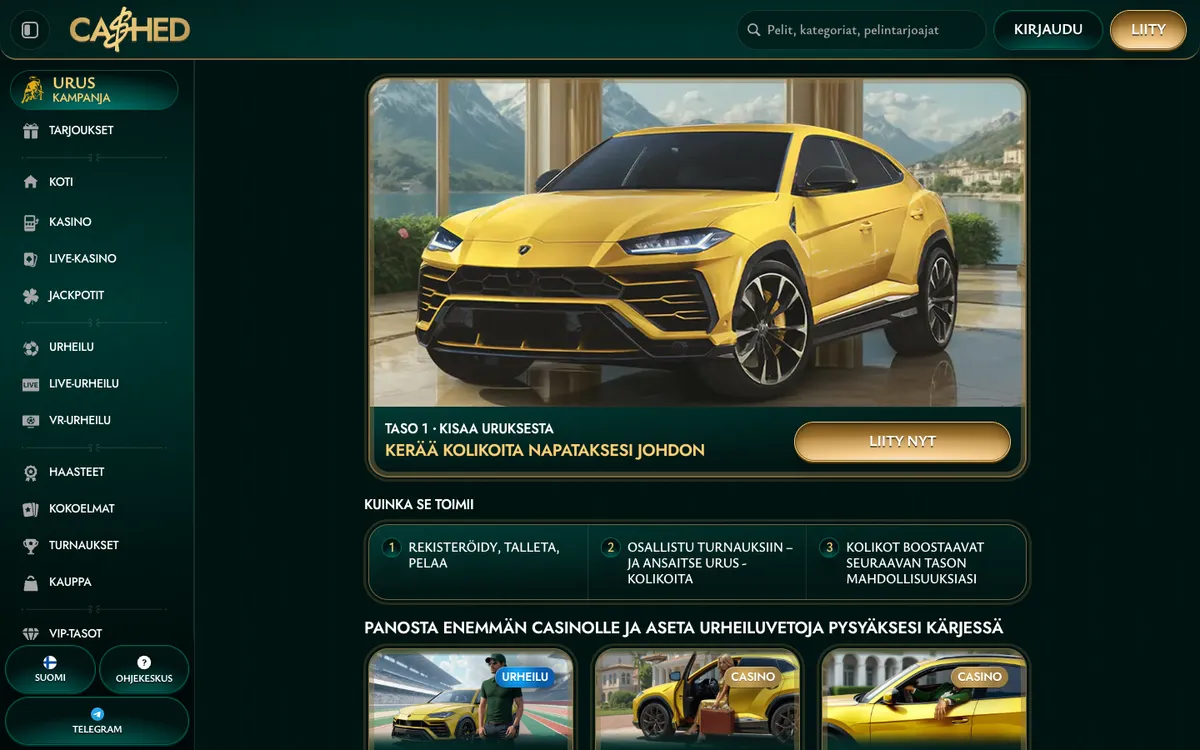 Cashed Casino — Promotions, captured from Finland