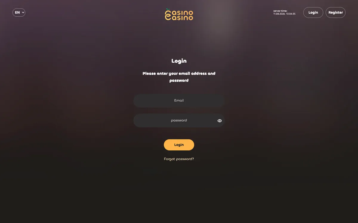 CasinoCasino — Sign-up, captured from United Kingdom