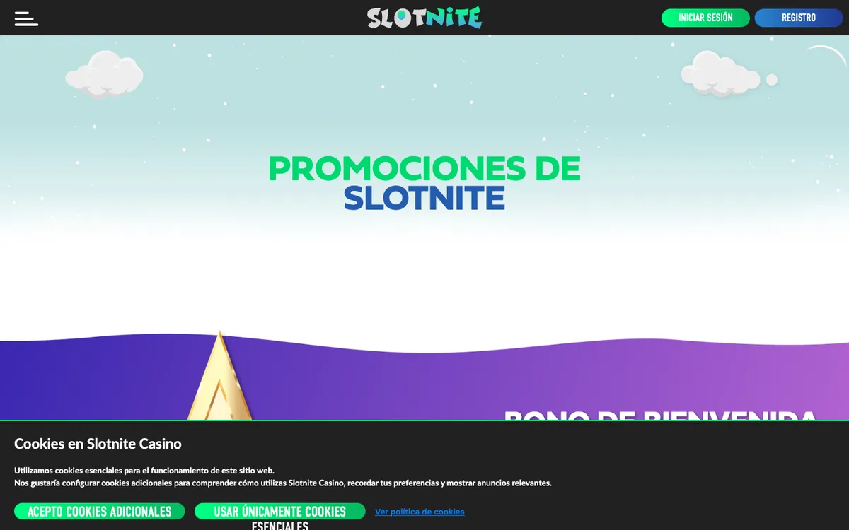 Slotnite Casino — Promotions, captured from Chile