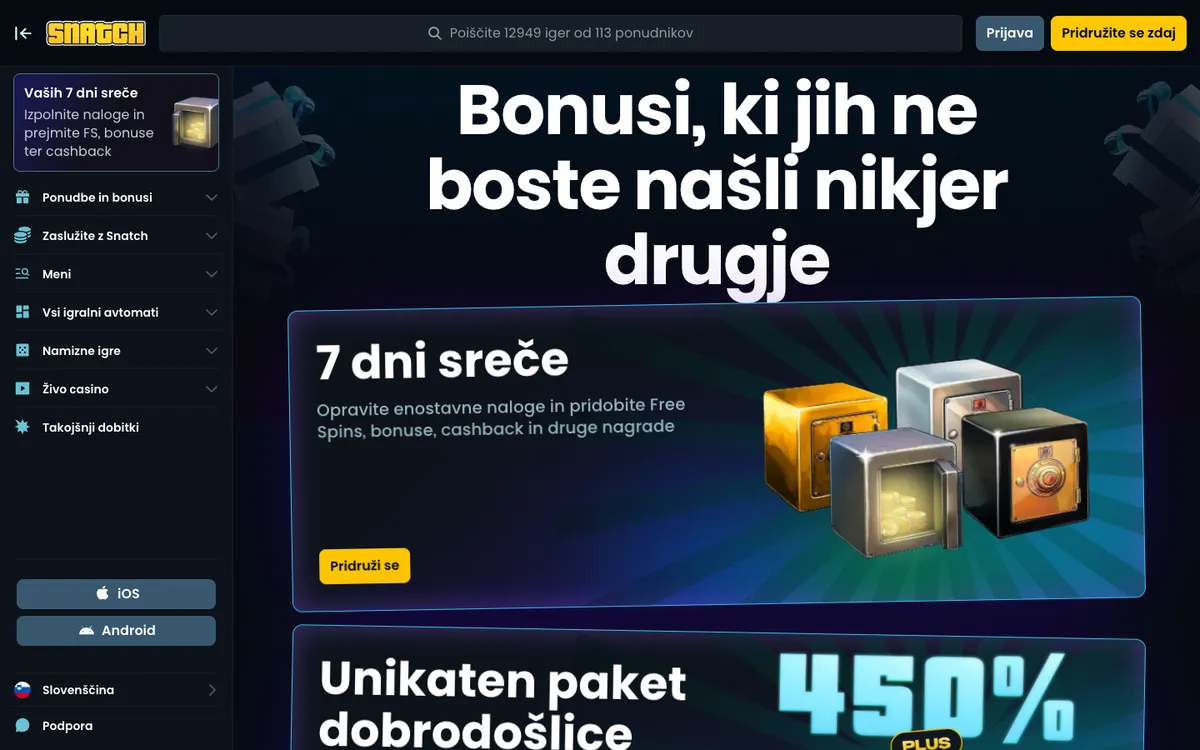 Snatch Casino — «Акции», снято из страны Словения
