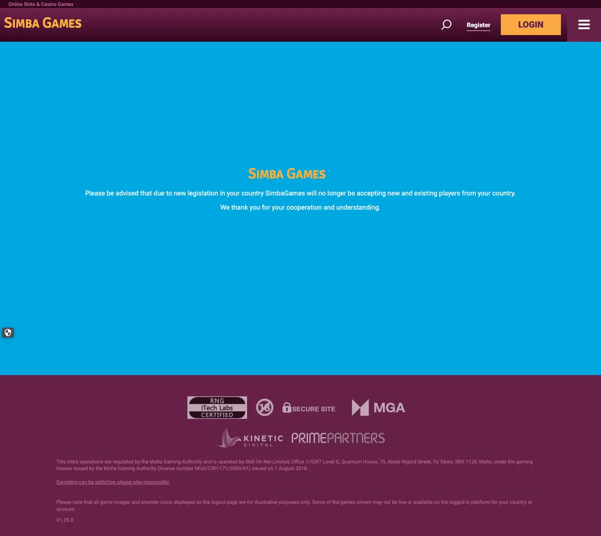 Simba Games — Payments, captured from Australia