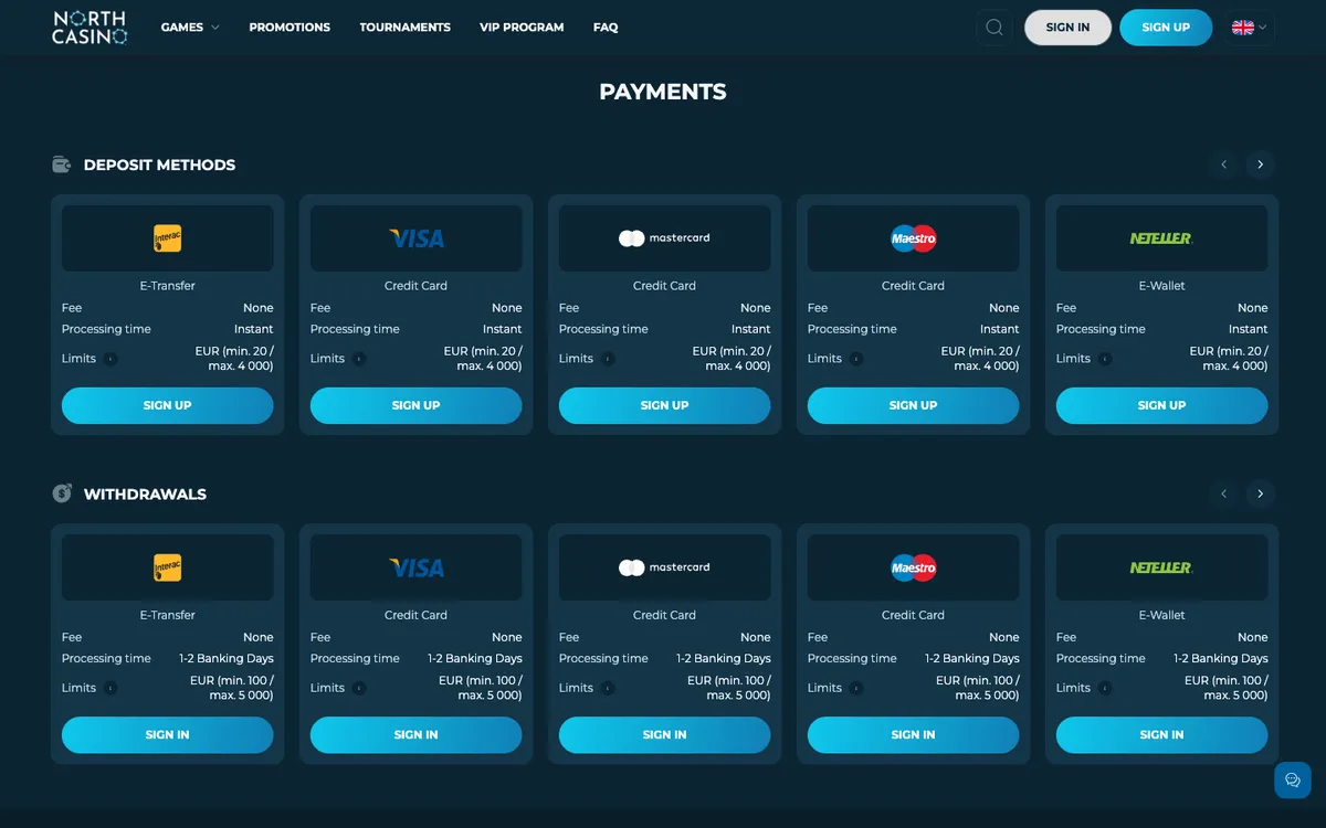 North Casino — «Платежи», снято из страны Финляндия
