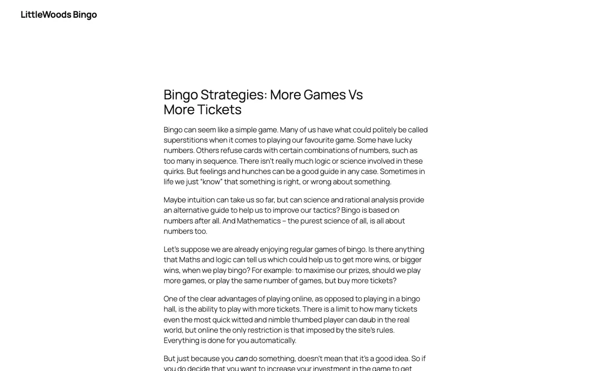 Littlewoods Casino — Home page, captured from United States