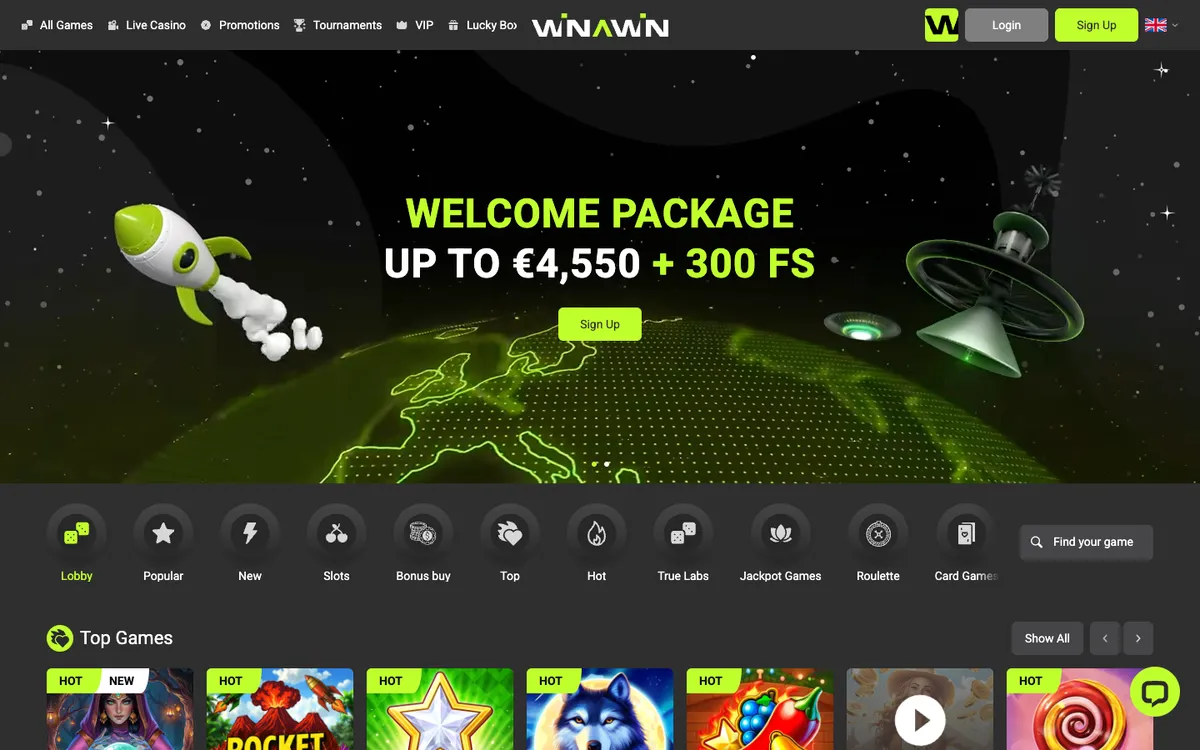 Winawin Casino — «Главная», снято из страны Португалия