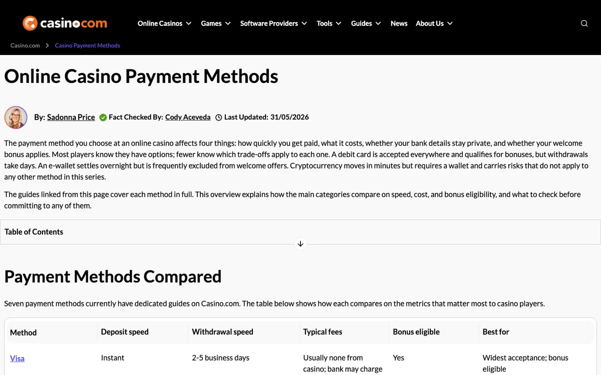 Casino.com — Payments, captured from United Arab Emirates
