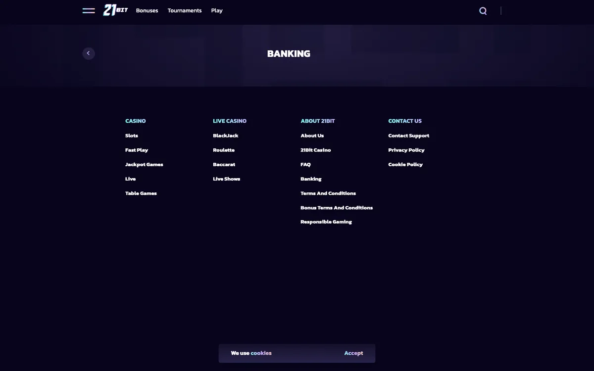 21bit Casino — Payments, captured from Malaysia