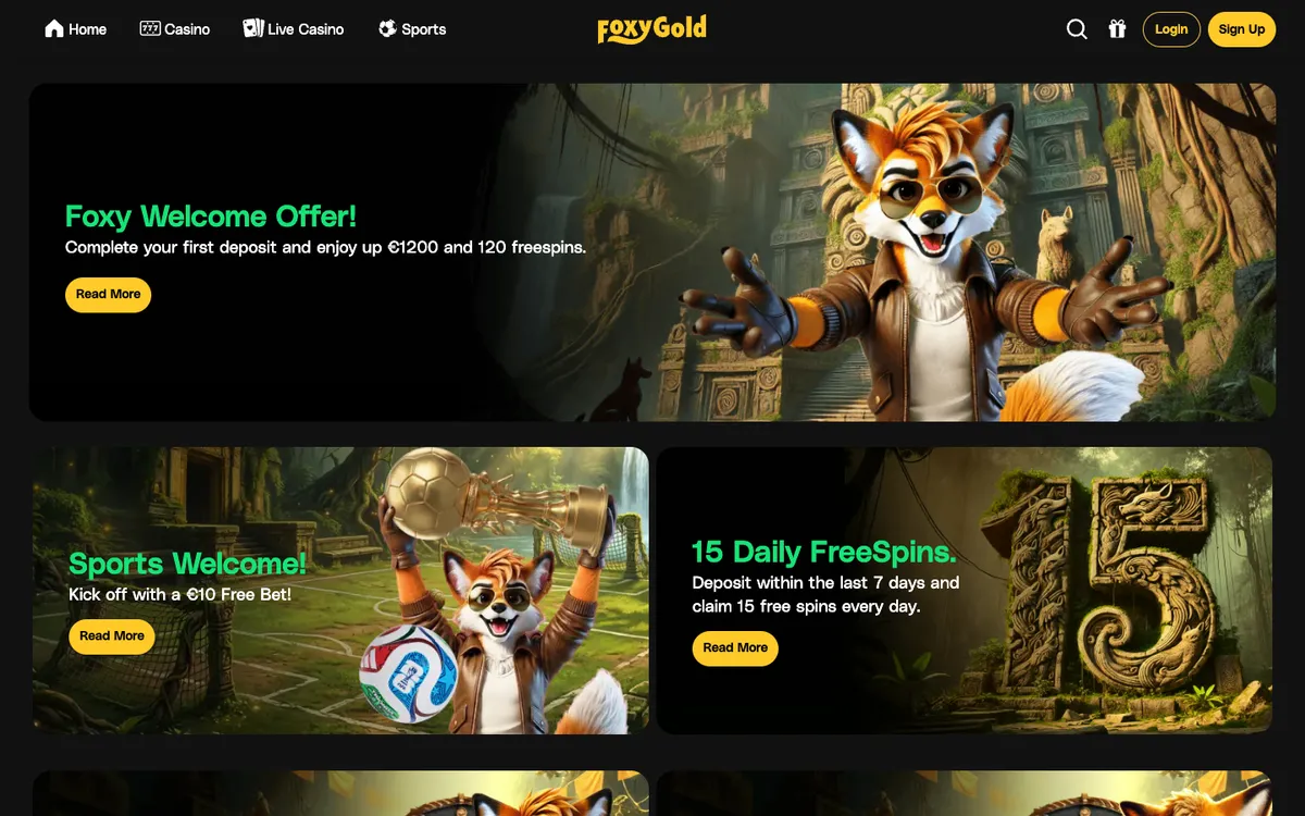 FoxyGold Casino — Promotions, captured from Germany