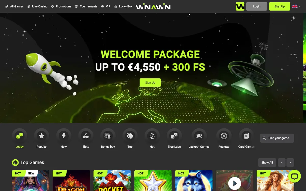 Winawin Casino — «Главная», снято из страны Норвегия