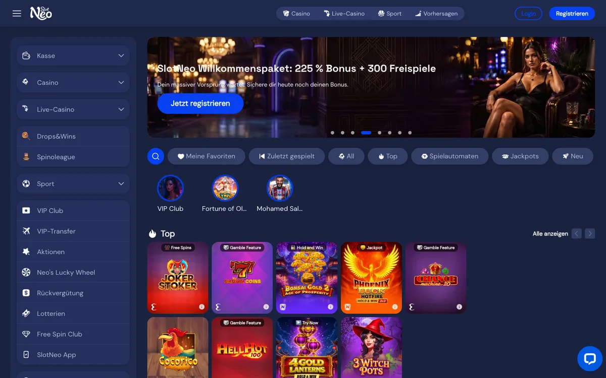 SlotNEO Casino — Payments, captured from Belgium