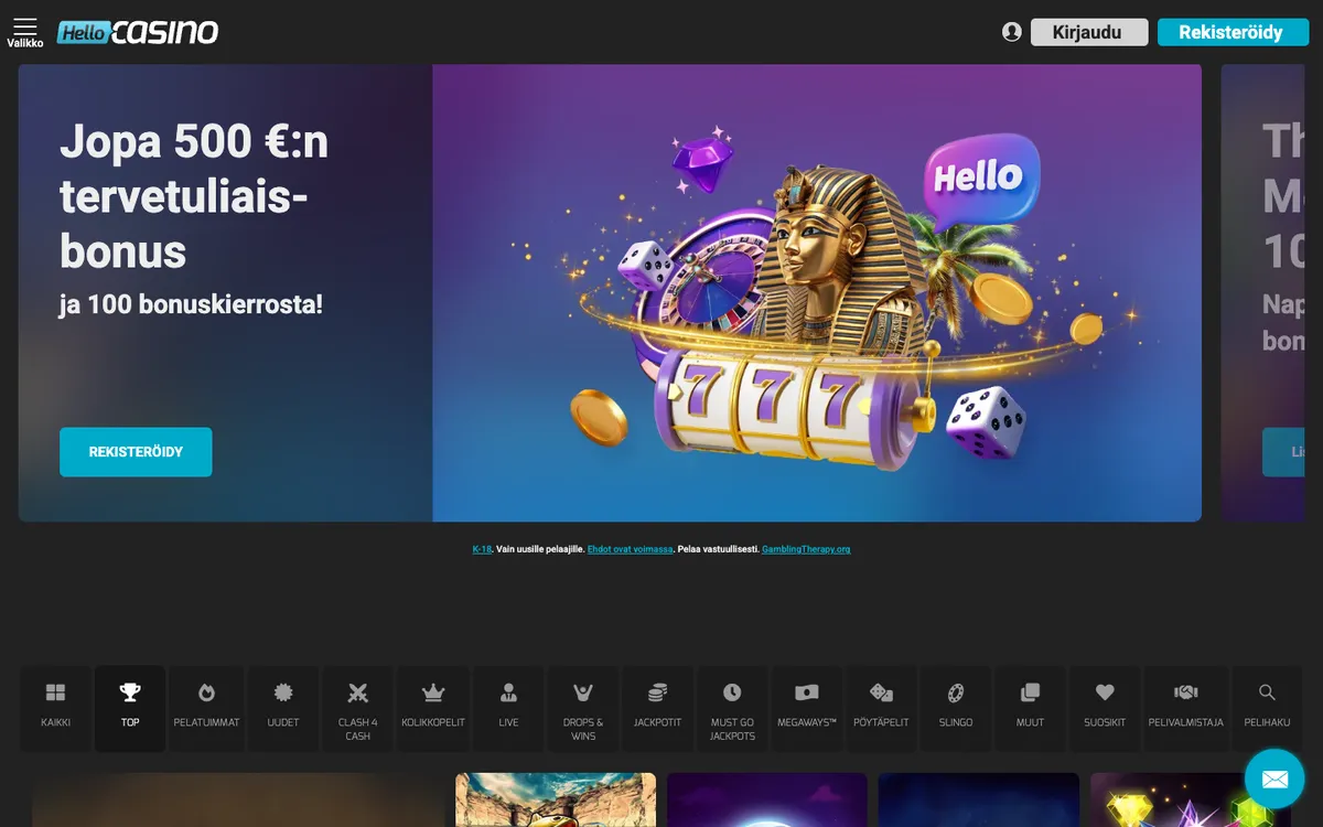 Hello Casino — «Главная», снято из страны Финляндия