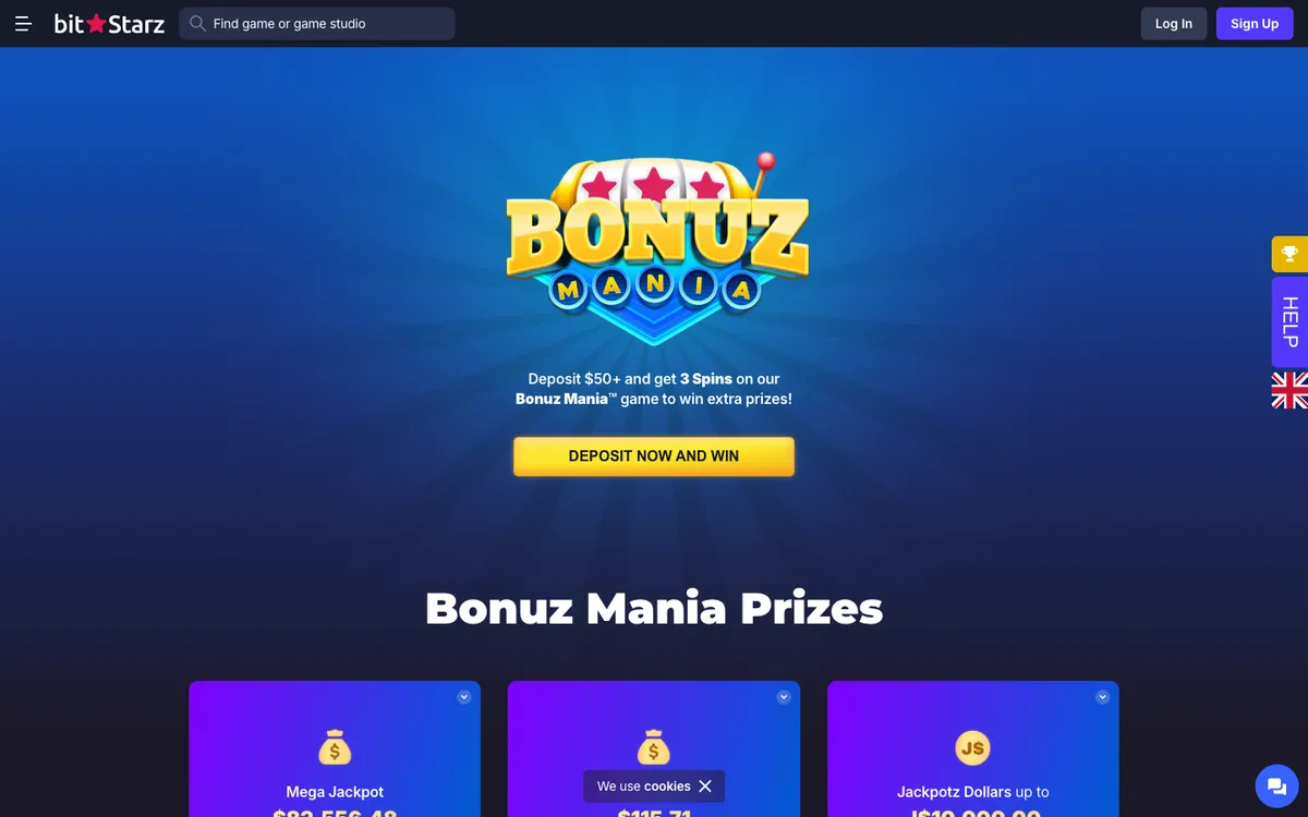 BitStarz Casino — «Акции», снято из страны Австрия