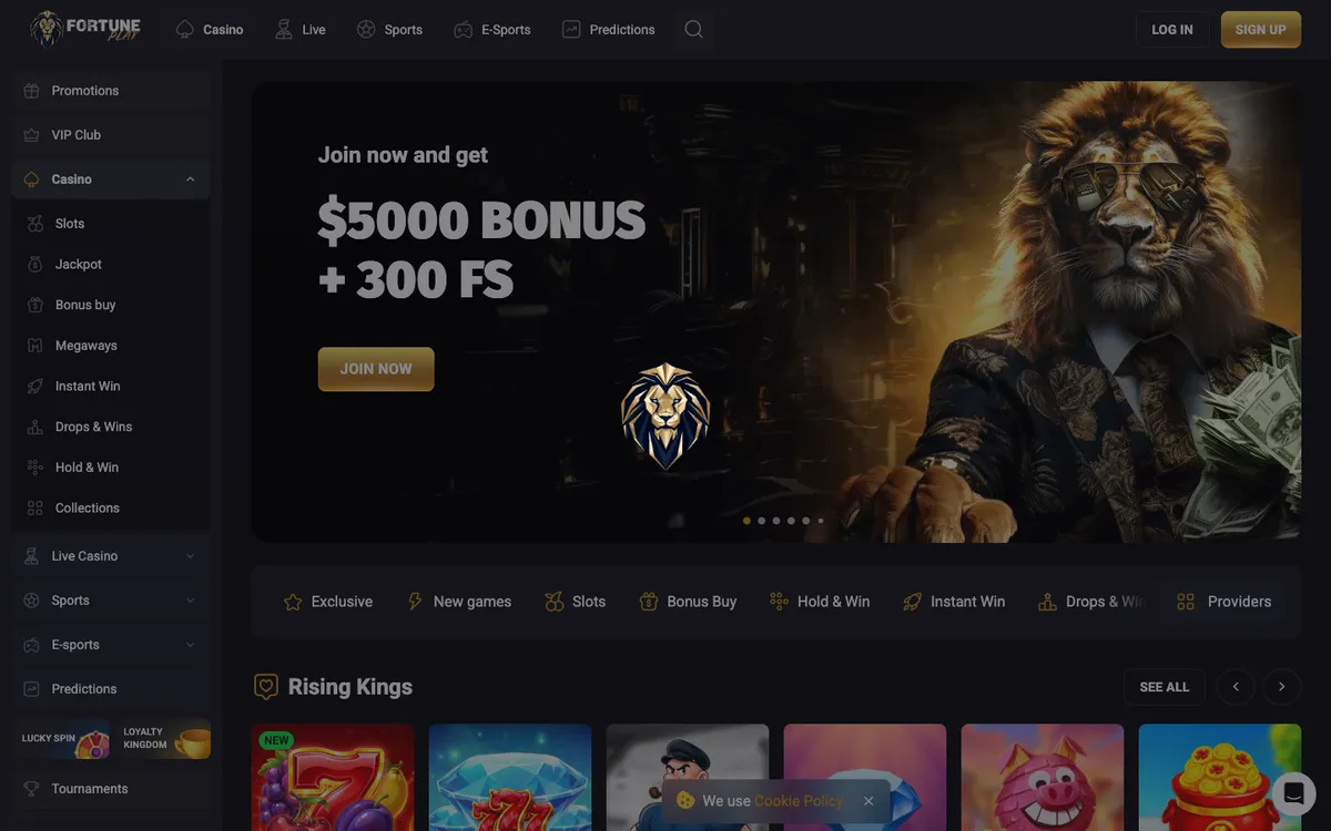 Fortune Play Casino — Sign-up, captured from Canada