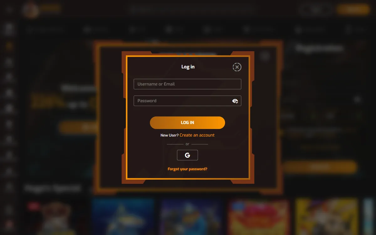 Hugo Casino — Sign-up, captured from Canada