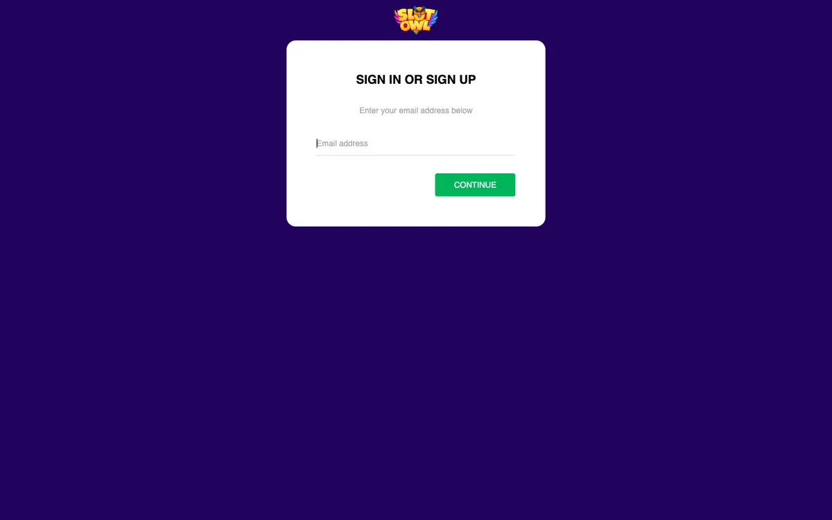 Slot Owl Casino — Sign-up, captured from New Zealand