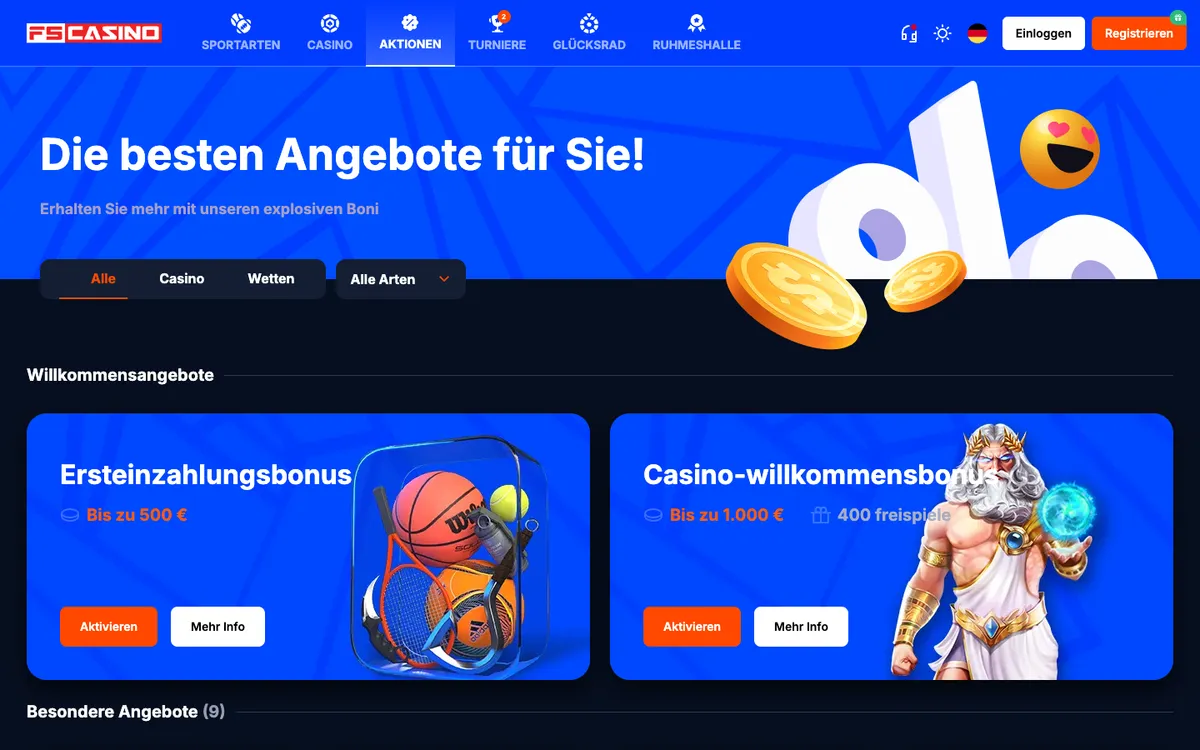 FS Casino — Promotions, captured from Germany