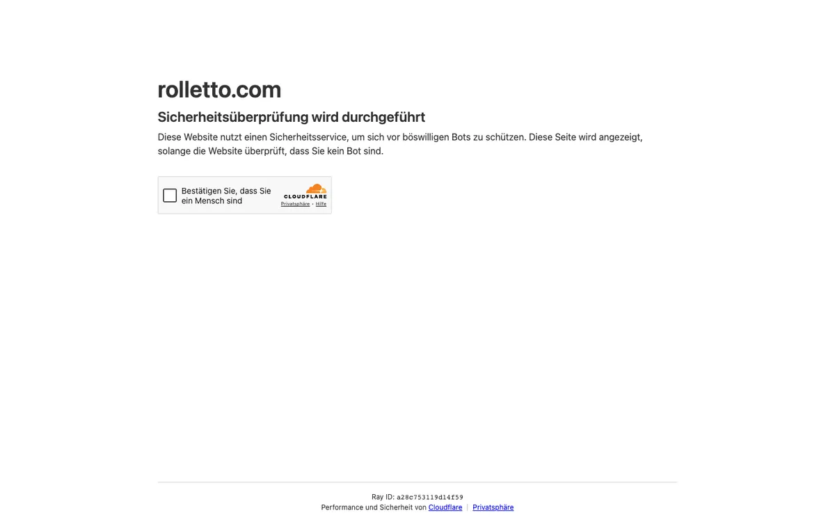 Rolletto Casino — Home page, captured from Austria
