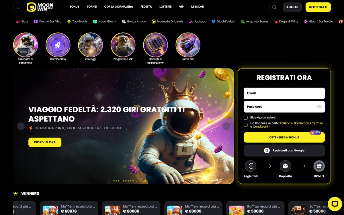 Moonwin Casino — «Главная», снято из страны Италия