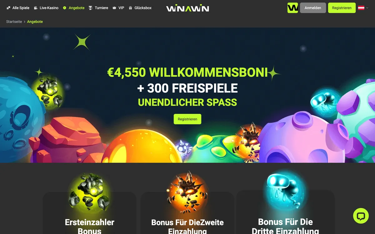 Winawin Casino — «Акции», снято из страны Австрия