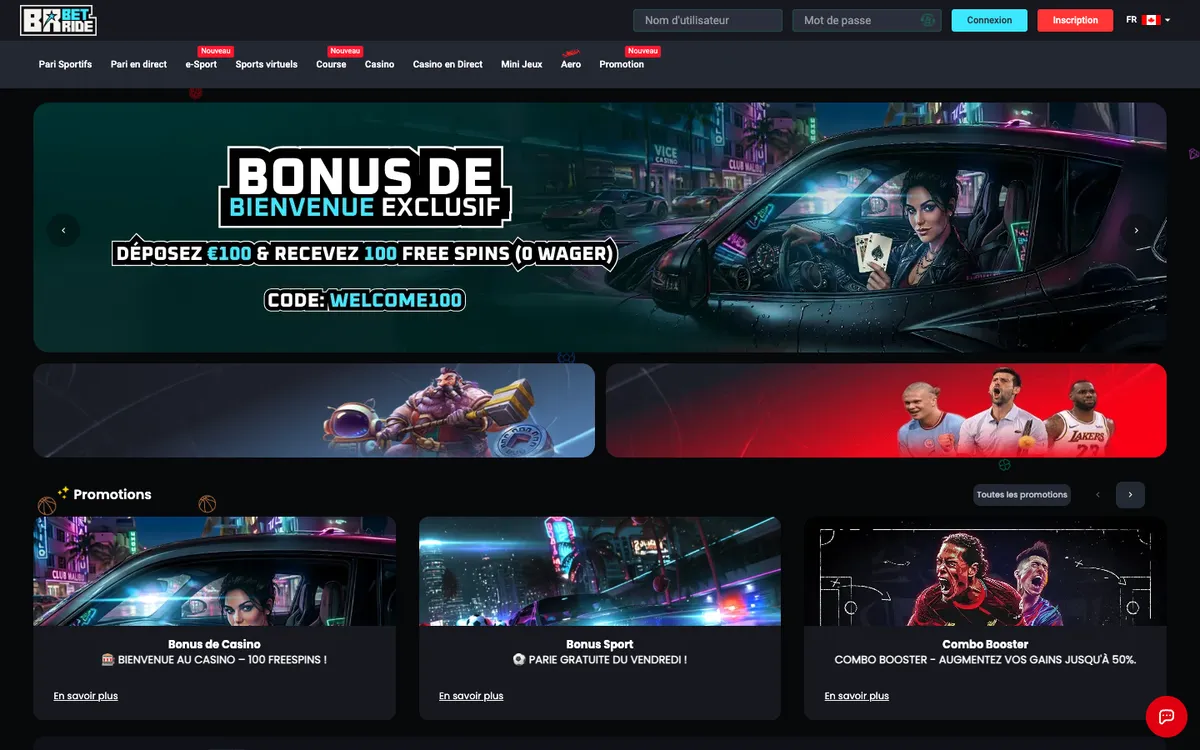 Betride Casino — «Главная», снято из страны Франция