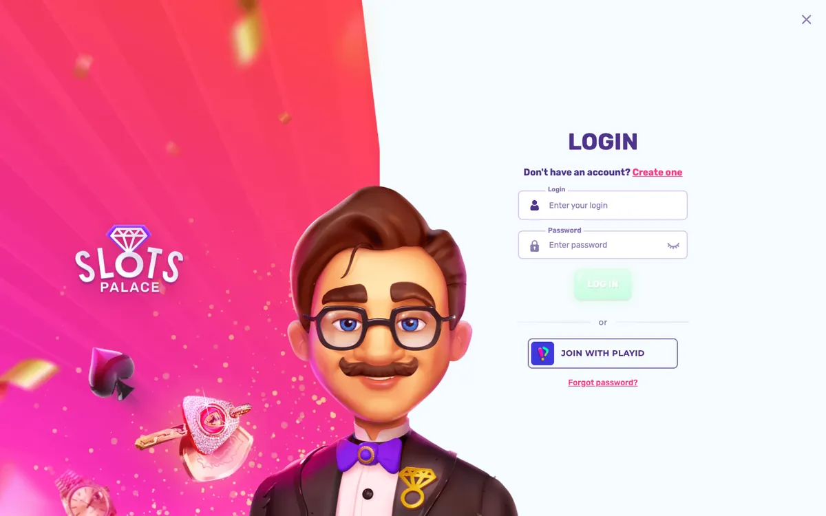 SlotsPalace Casino — «Регистрация», снято из страны Канада