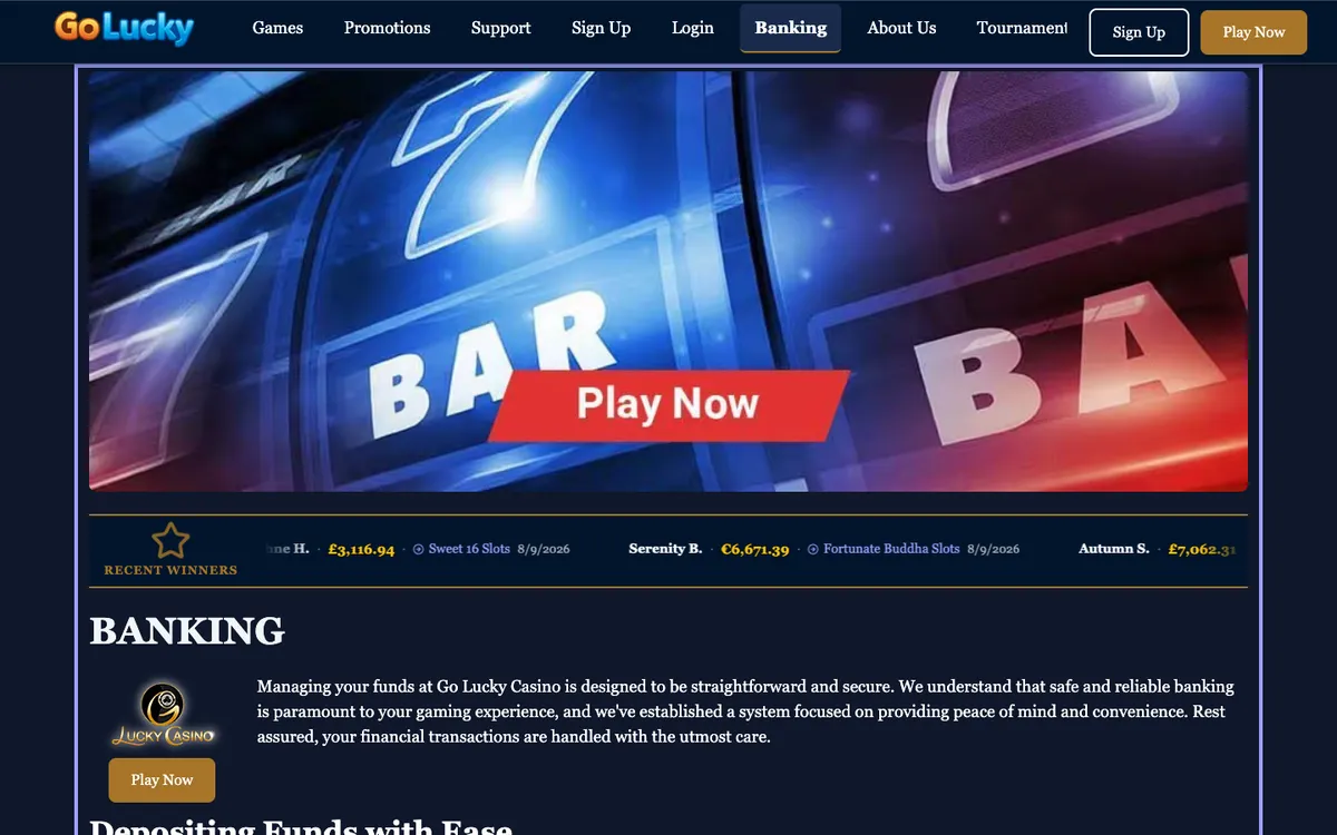 Go Lucky Casino — «Платежи», снято из страны Великобритания