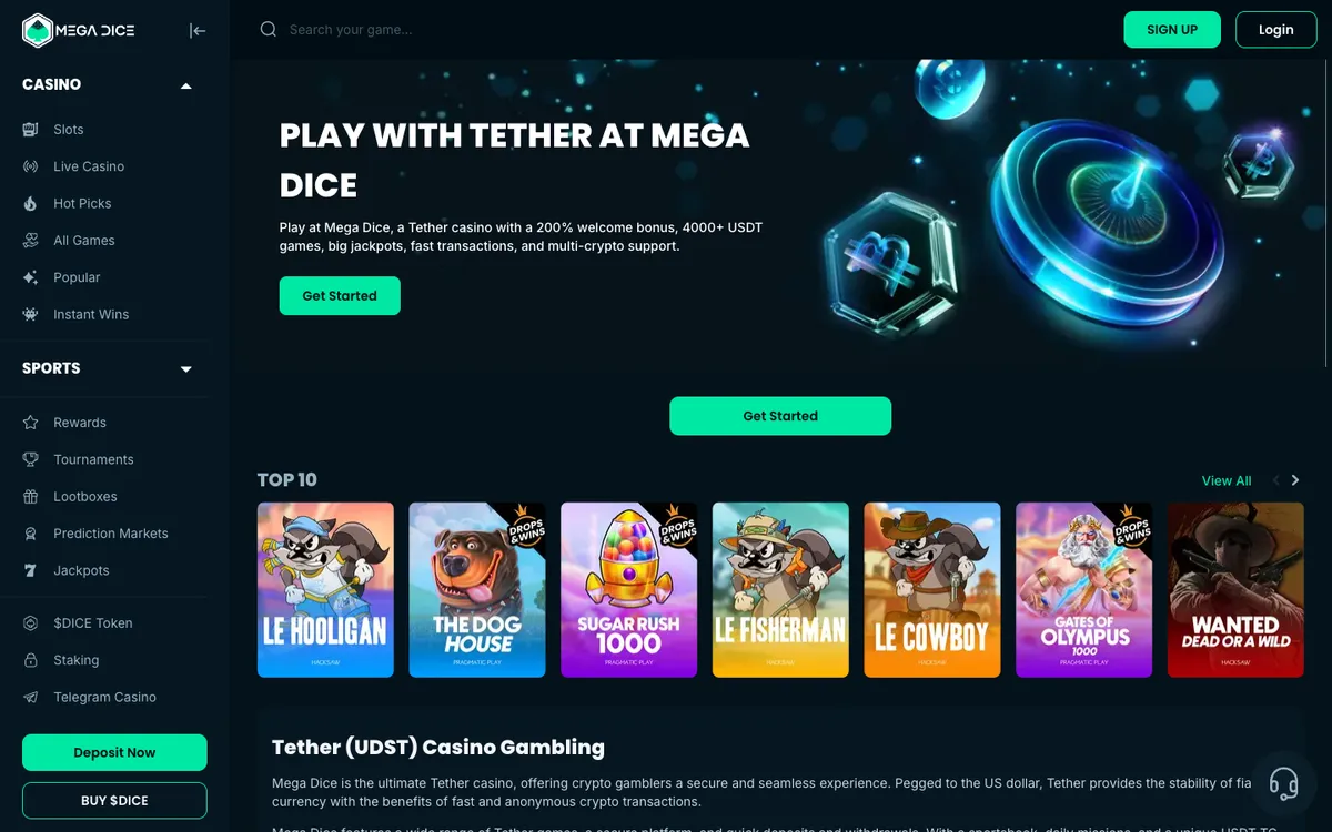 Mega Dice Casino — «Платежи», снято из страны Индонезия