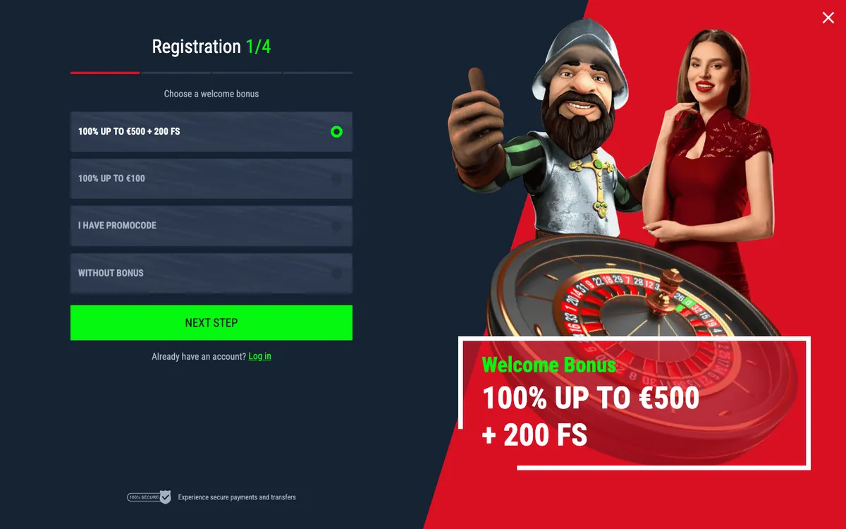 Casinado Casino — Sign-up, captured from South Africa