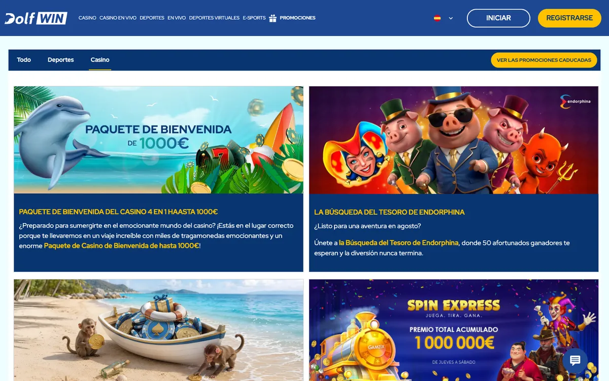 Dolfwin Casino — Promotions, captured from Peru