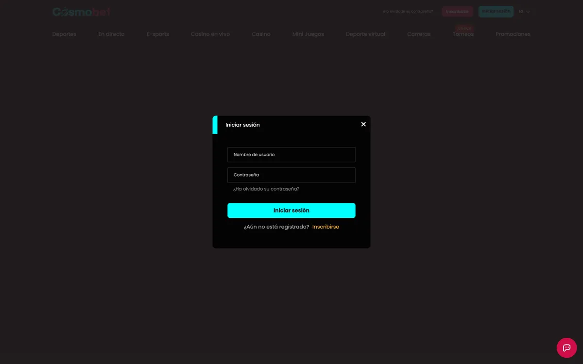 Cosmobet Casino — Promotions, captured from Spain