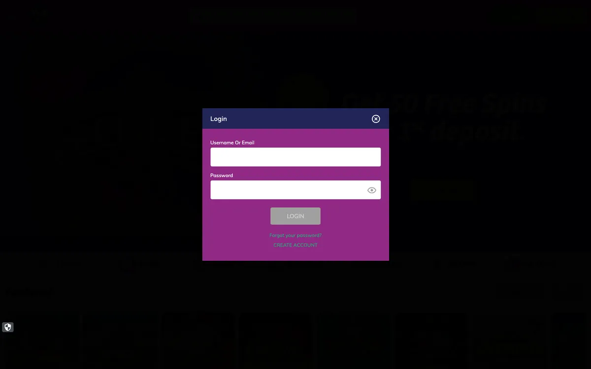PlayOJO Casino — Sign-up, captured from Australia