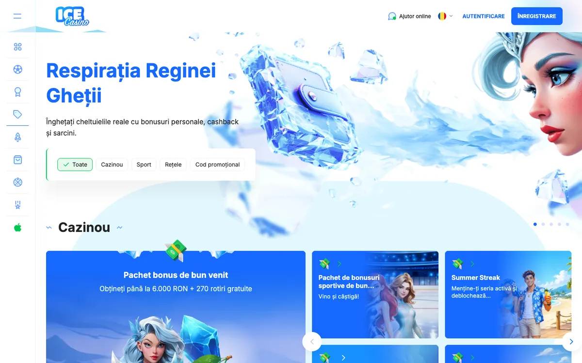 Ice Casino — Promotions, captured from Romania