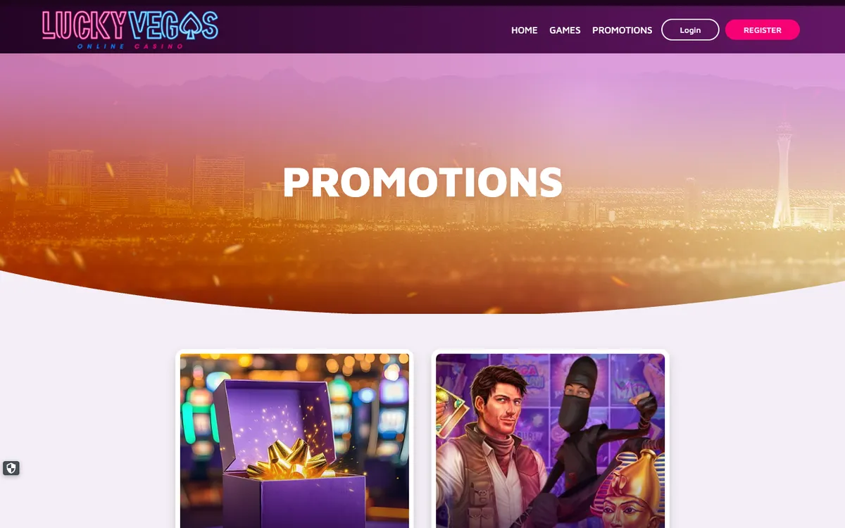 Lucky Vegas Casino — Promotions, captured from United Kingdom
