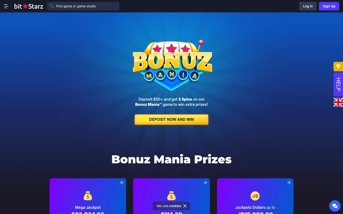 BitStarz Casino — «Акции», снято из страны Бразилия
