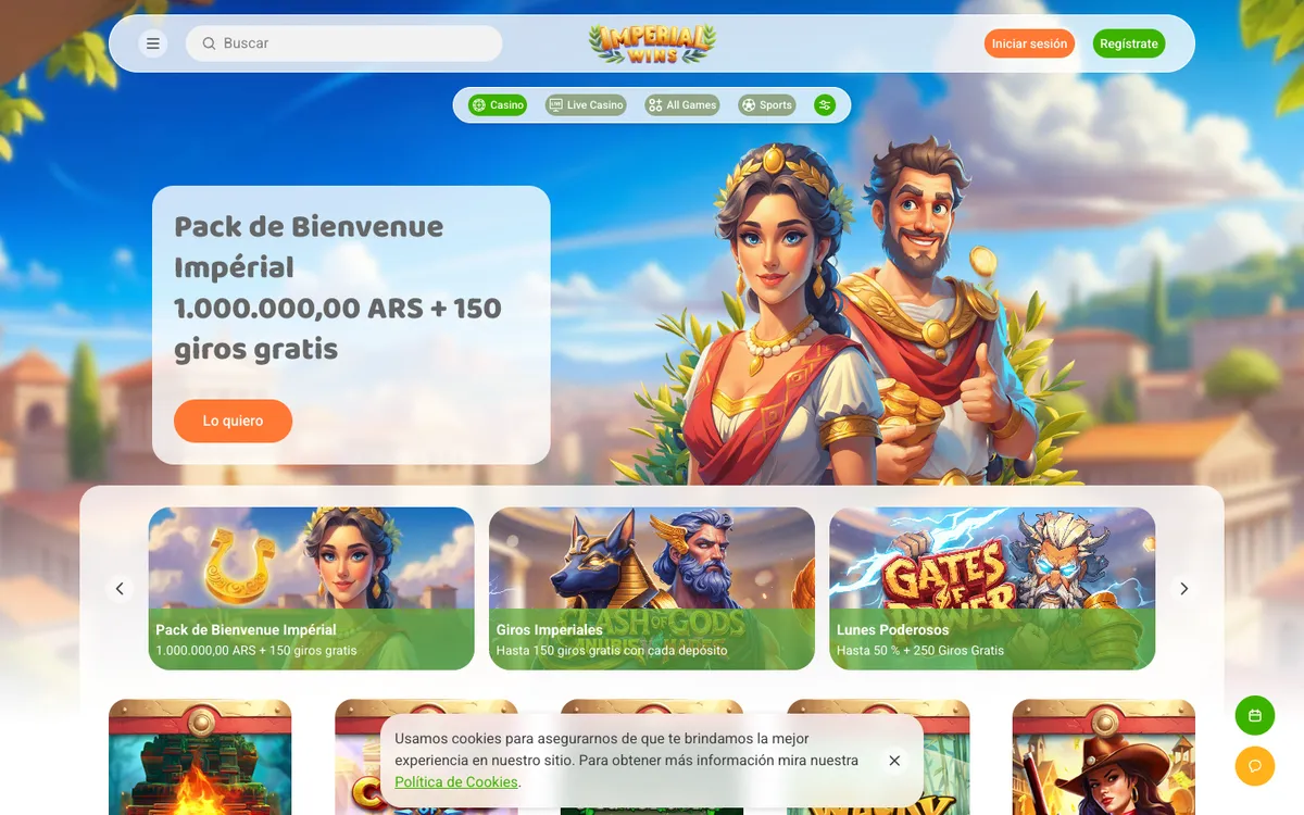 Imperial Wins Casino — «Главная», снято из страны Аргентина