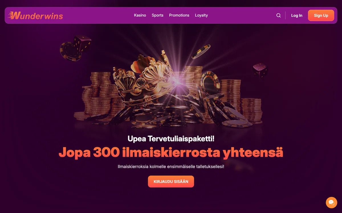 Wunderwins Casino — «Главная», снято из страны Финляндия