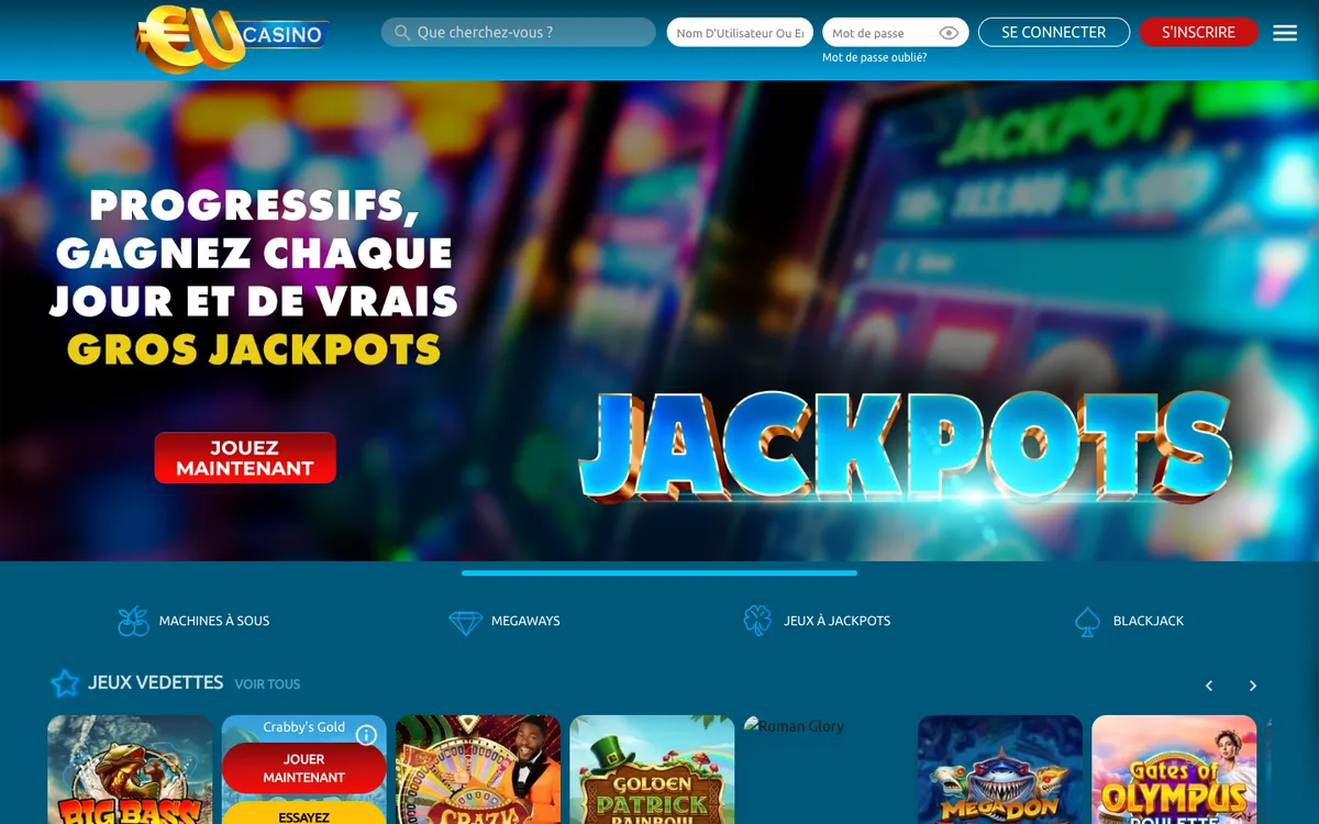 EUcasino — «Главная», снято из страны Франция