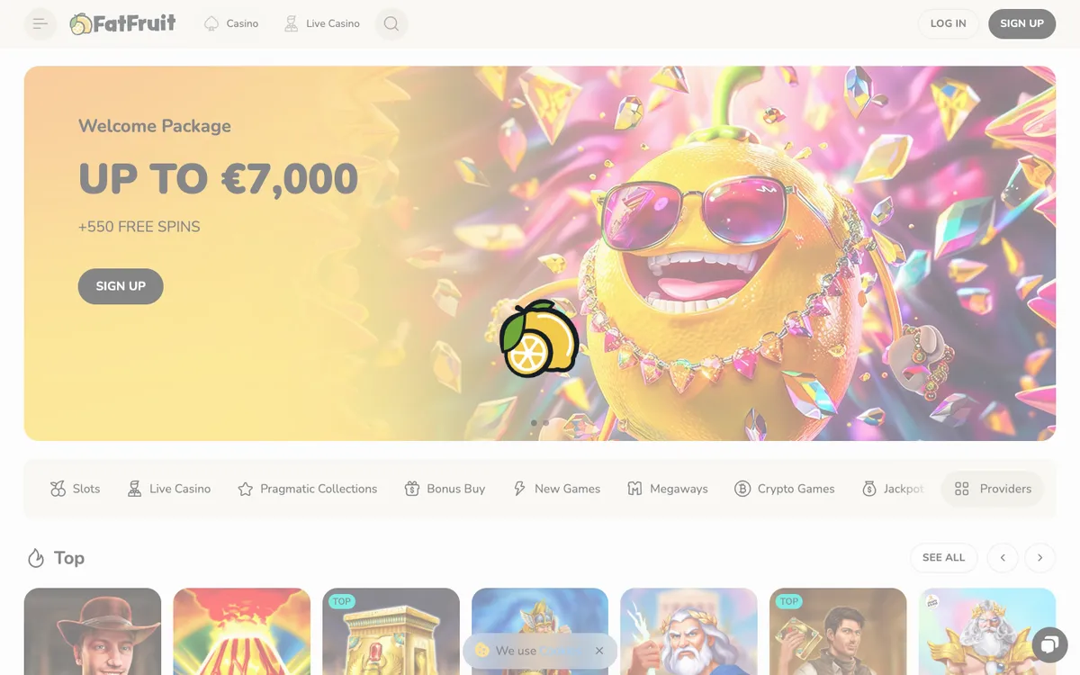 FatFruit Casino — «Регистрация», снято из страны Норвегия