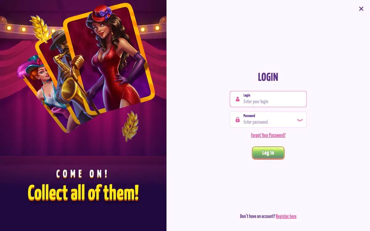 Winota Casino — Sign-up, captured from New Zealand