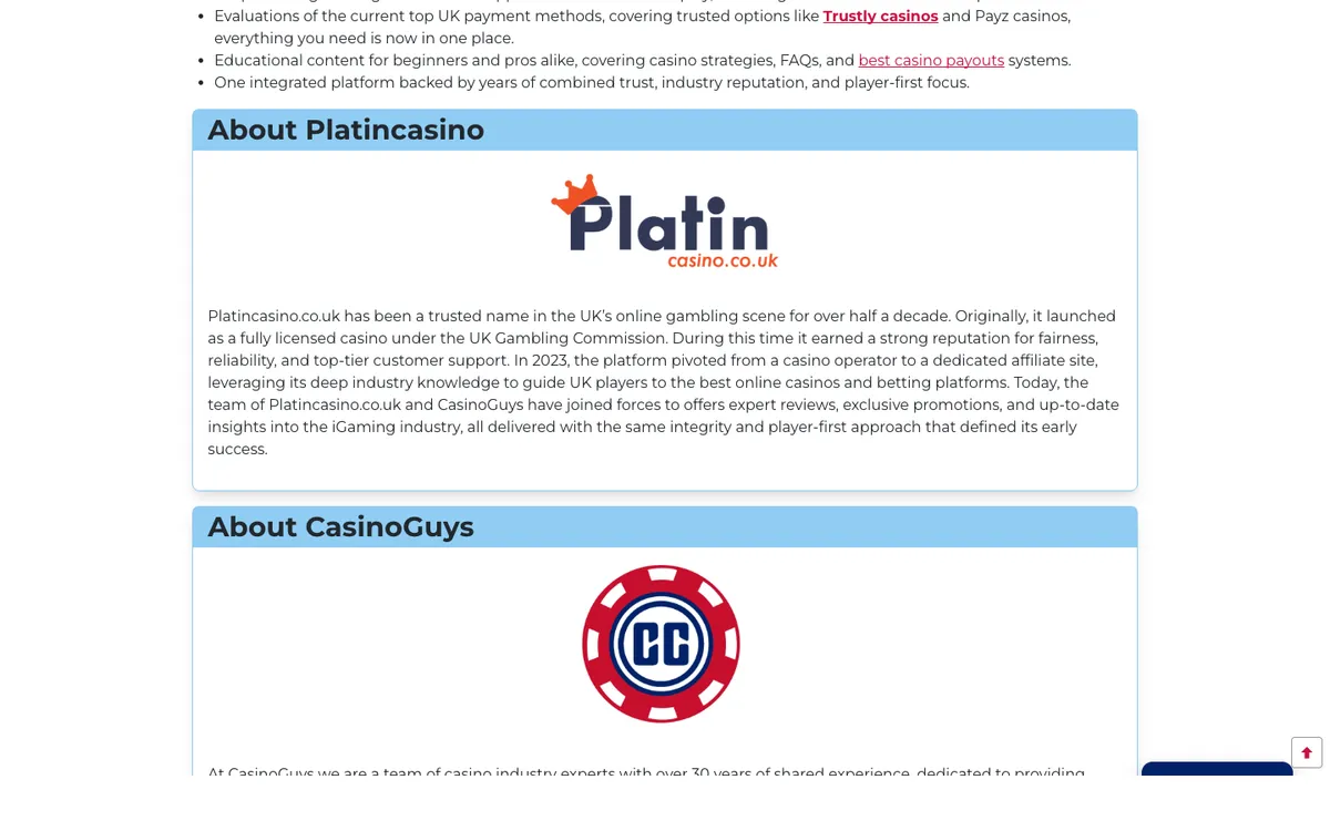 Platincasino UK — «Главная», снято из страны Великобритания