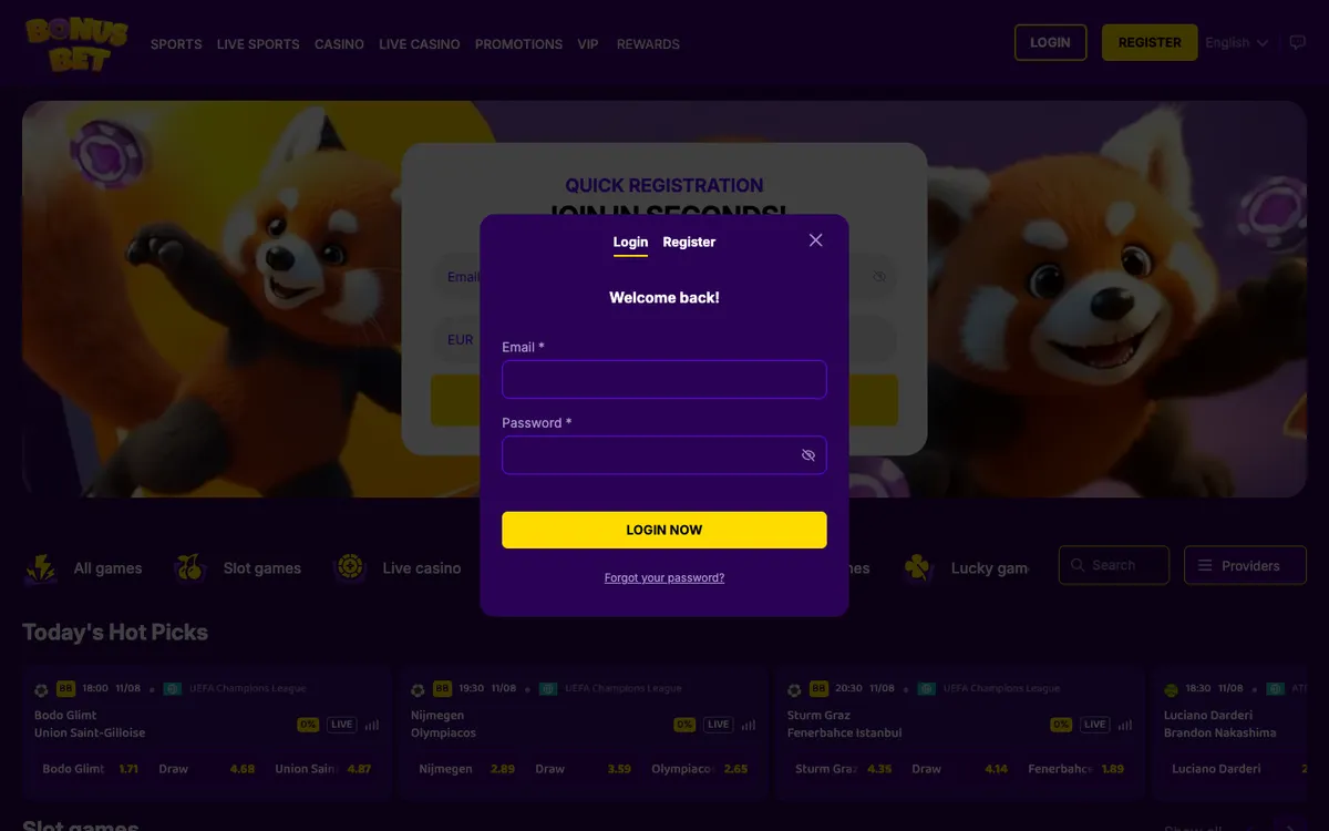 BonusBet Casino — Sign-up, captured from New Zealand
