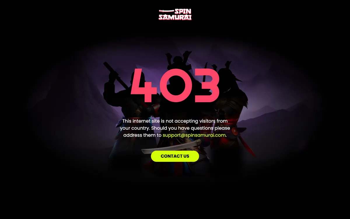 Spin Samurai Casino — «Главная», снято из страны Япония