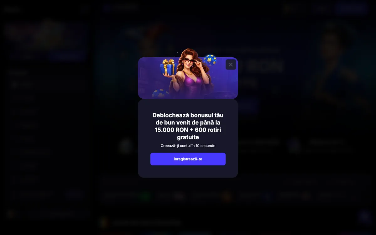 Sierra Casino — Home page, captured from Romania
