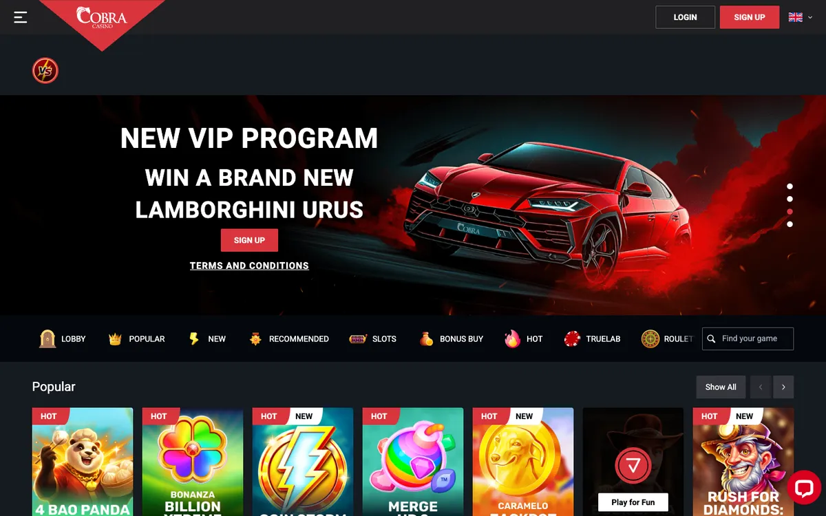Cobra Casino — «Главная», снято из страны Франция